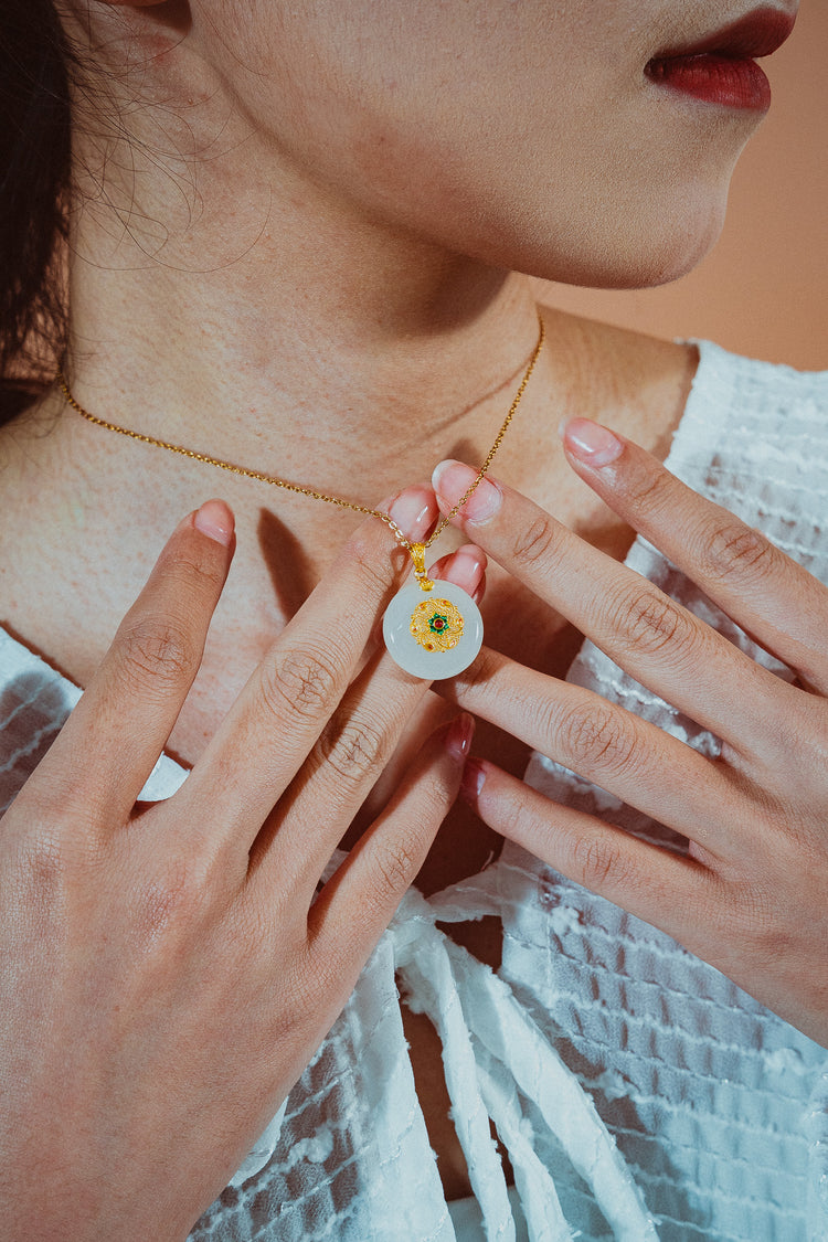 風中花|和田玉頸鏈