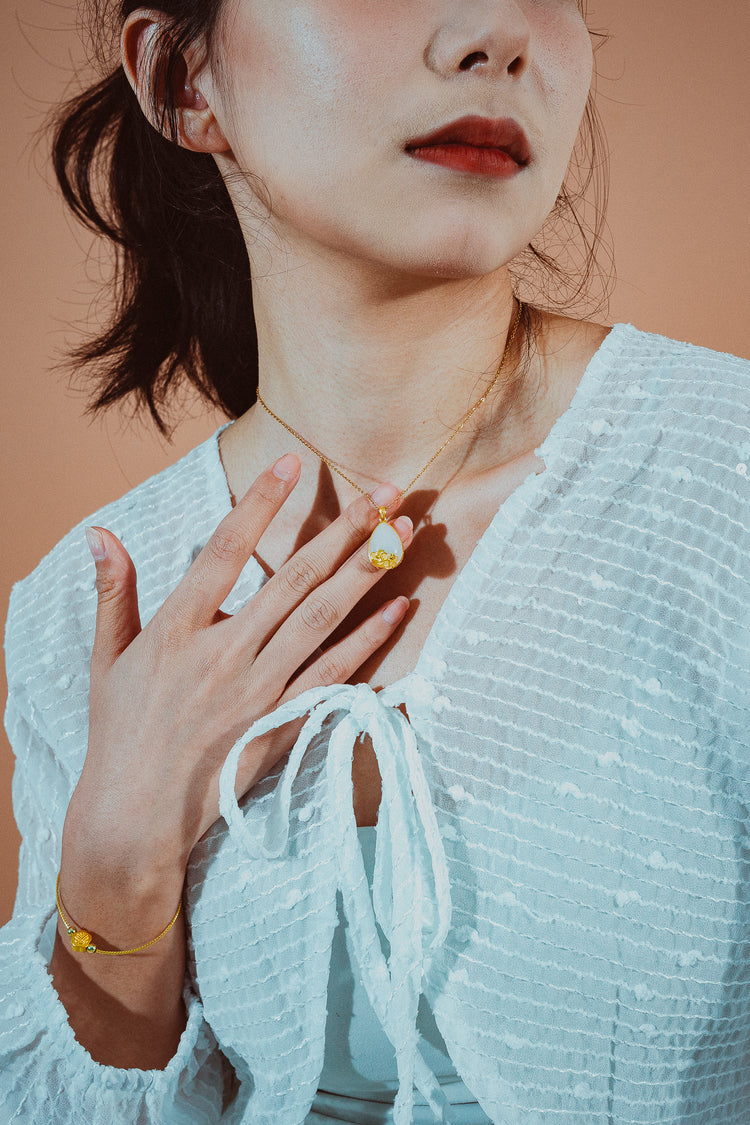 花影流光|和田玉頸鏈