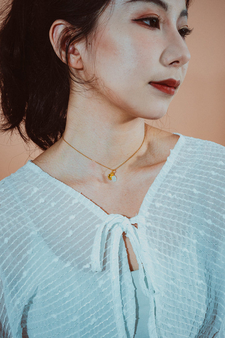 花瓣微光|和田玉頸鏈