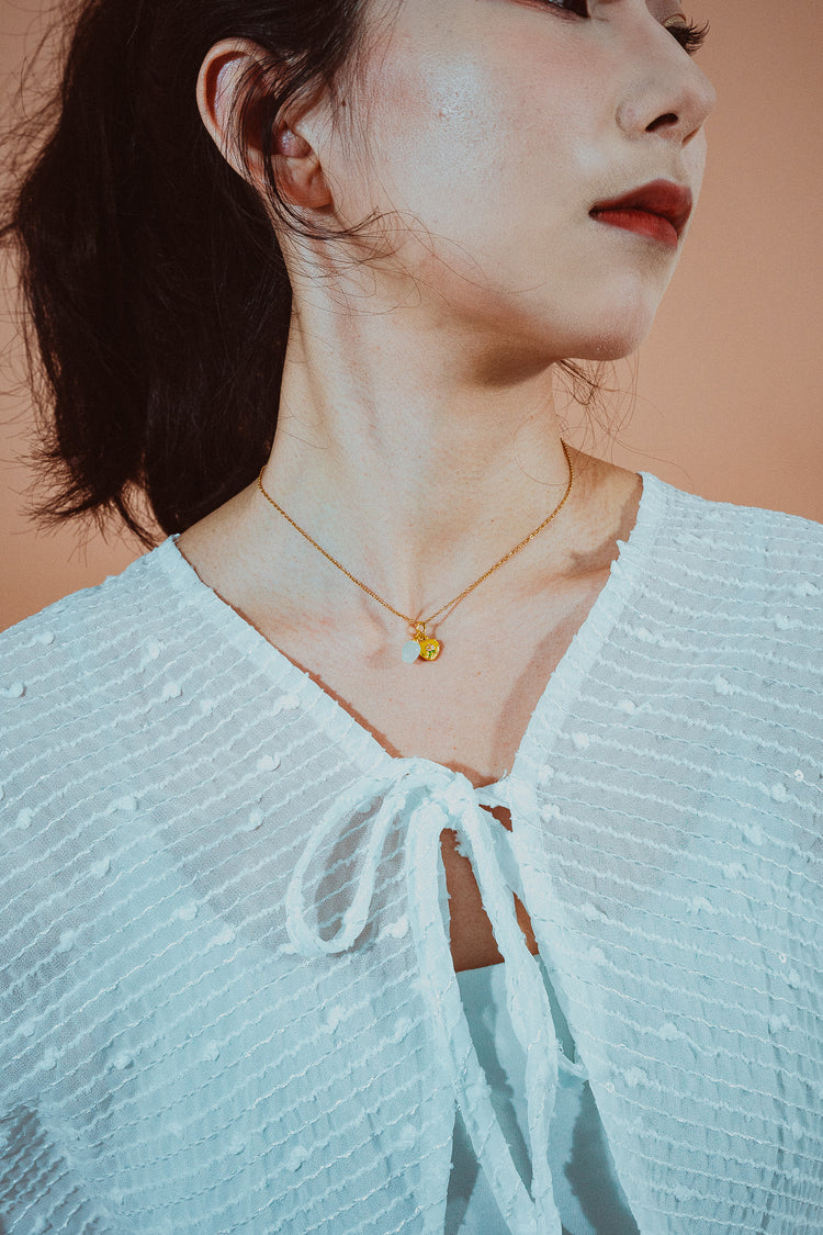 花瓣微光|和田玉頸鏈