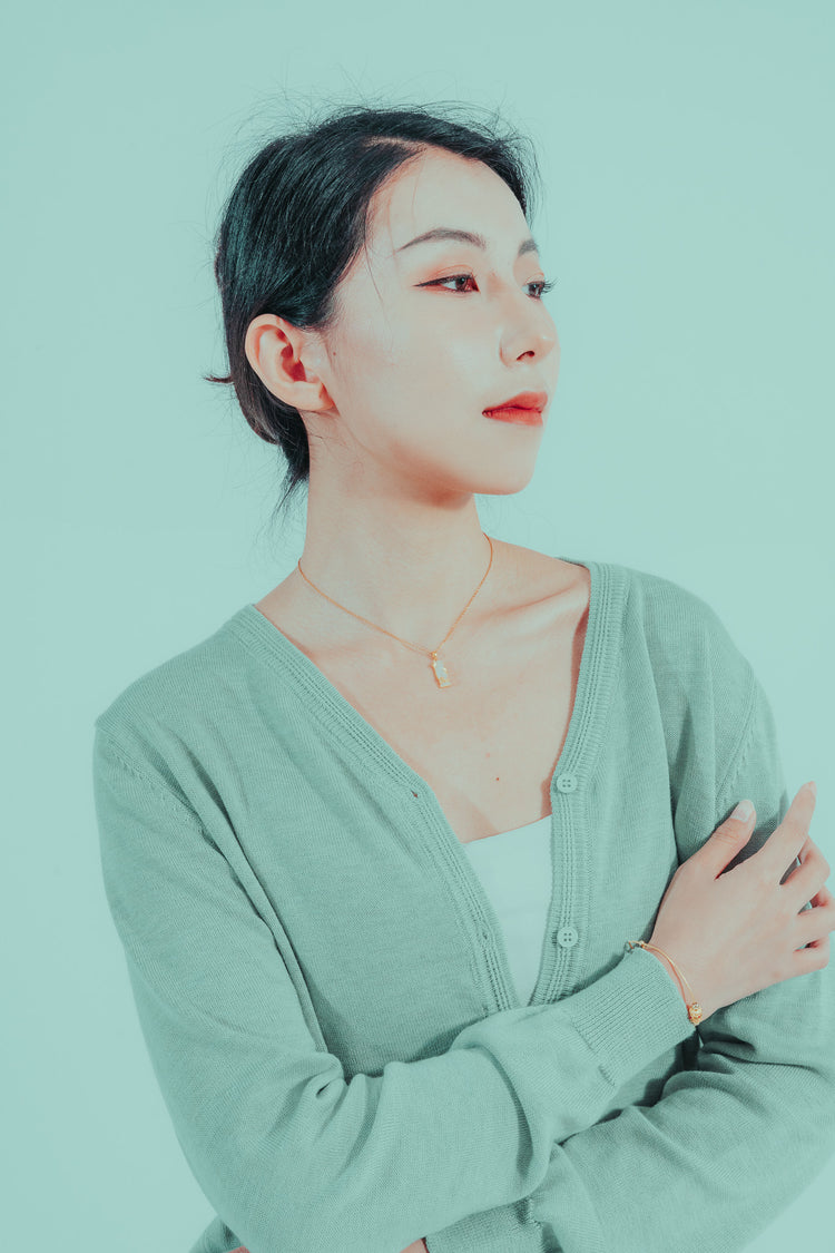 翠竹清風|和田玉頸鏈