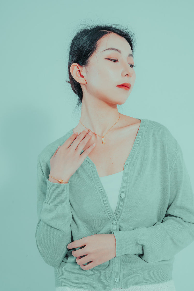 翠竹清風|和田玉頸鏈