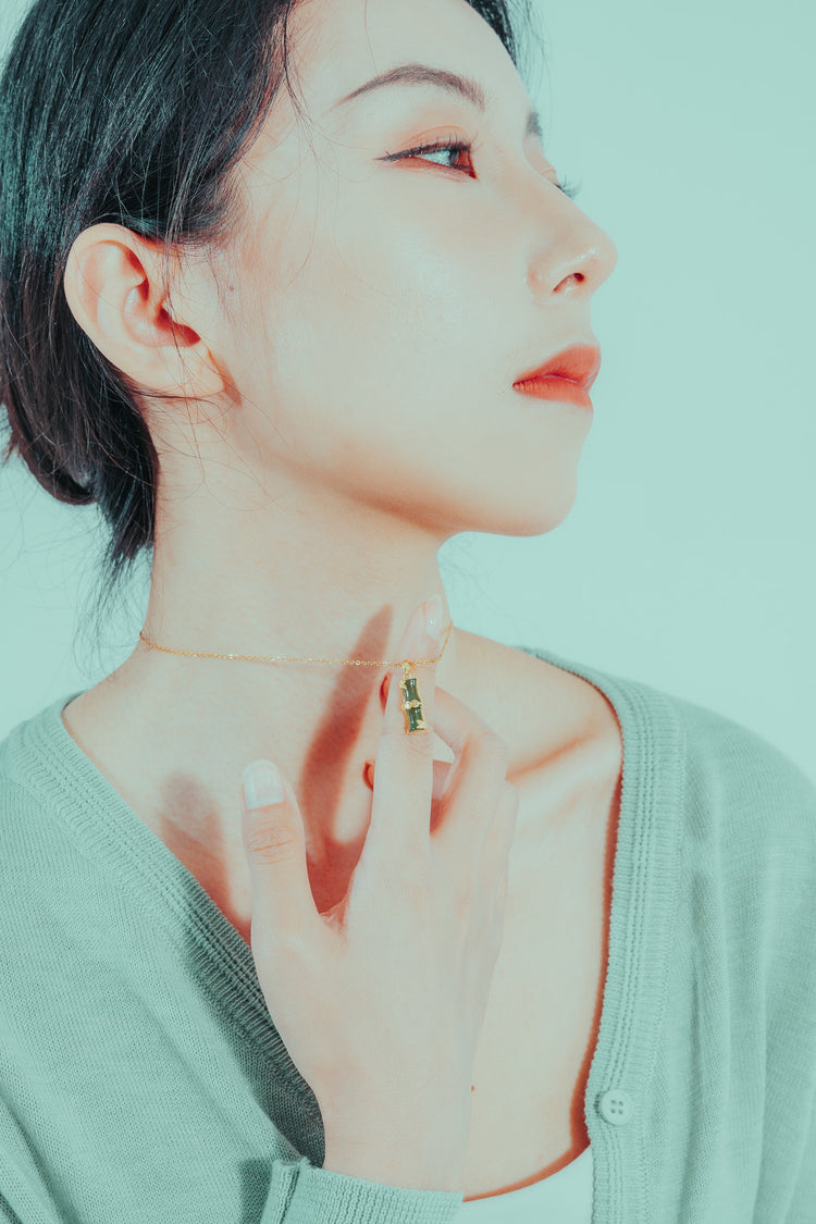 竹韻之舞|和田玉頸鏈