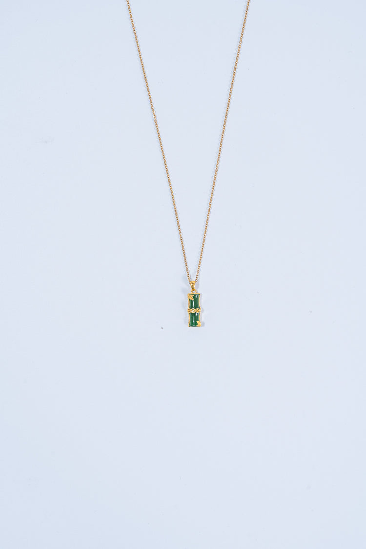 竹韻之舞|和田玉頸鏈