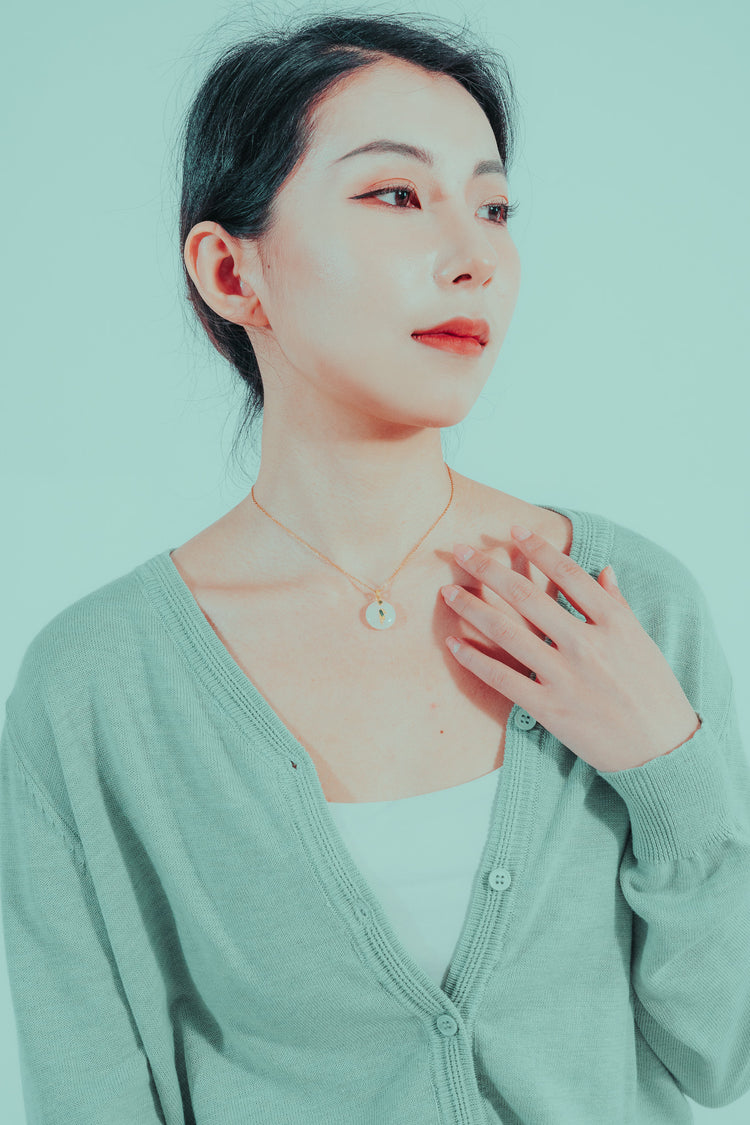 竹意無聲|和田玉頸鏈