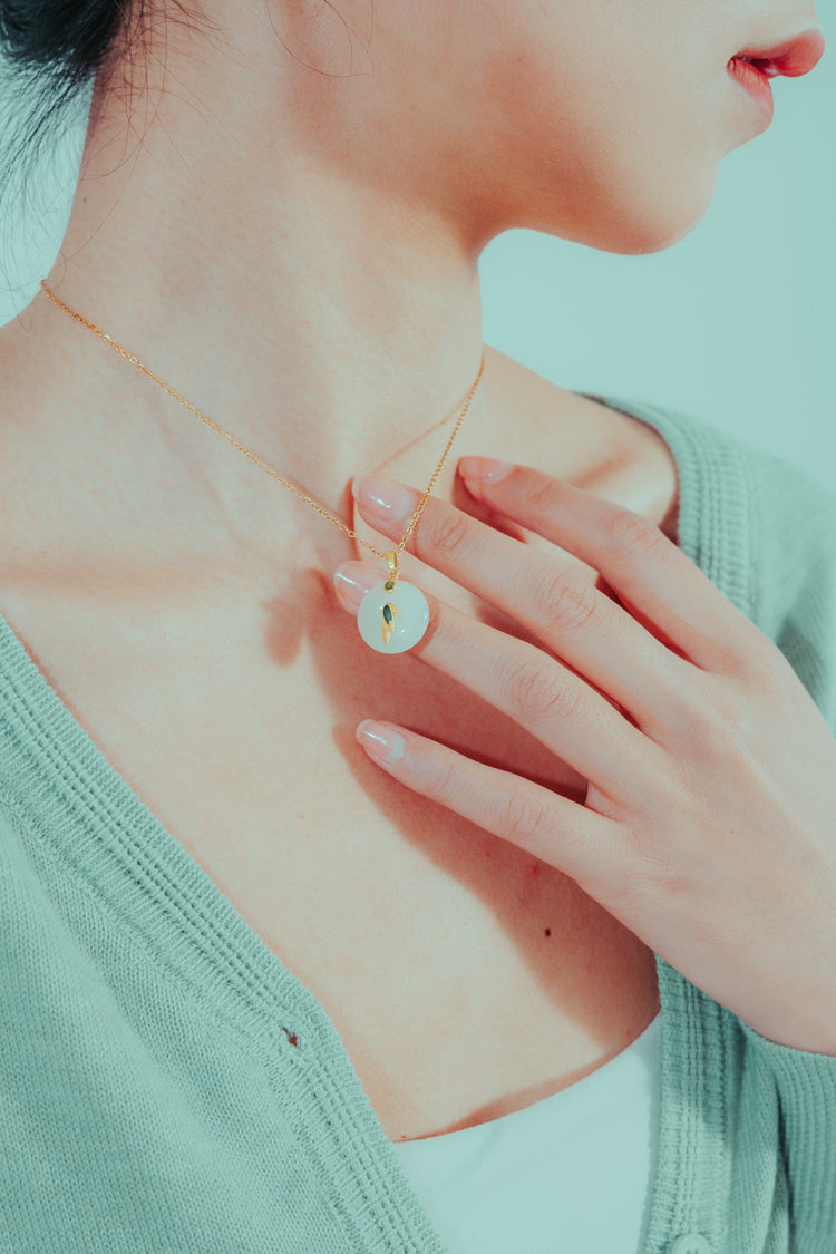 竹意無聲|和田玉頸鏈