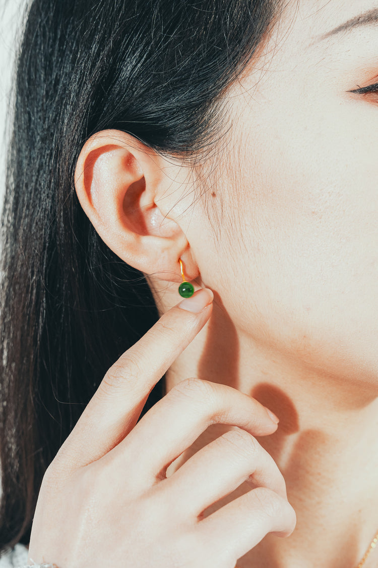 翎之歌|和田玉耳環