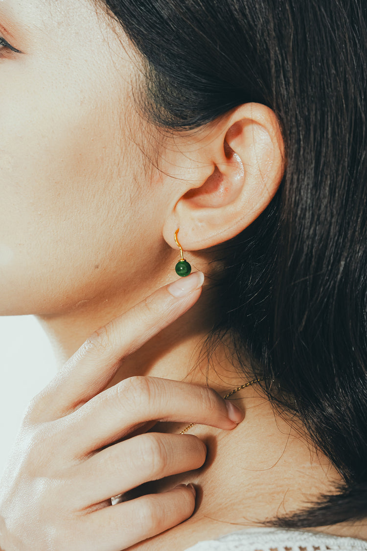 翎之歌|和田玉耳環