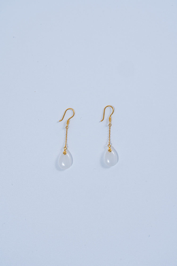 羽光|和田玉耳環