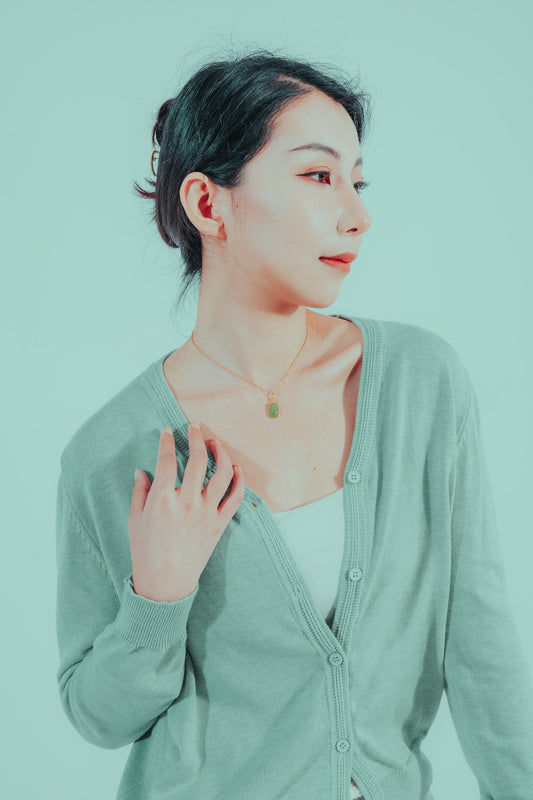 翠竹韻律｜和田玉頸鏈